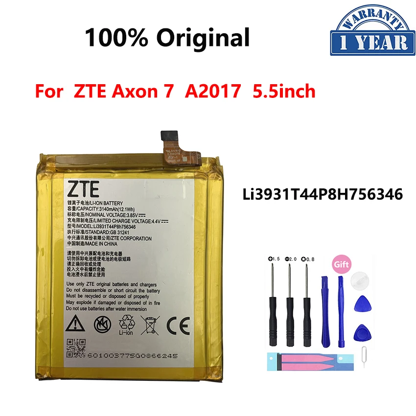 100% Оригинальный 3320 мАч Li3931T44P8H756346 Аккумулятор для ZTE Axon 7 Axon7 A2017 BA2017 5,5 дюйма сменные батареи батарея
100% Оригинальный 3320 мАч Li3931T44P8H756346 Аккумулятор для ZTE Axon 7 Axon7 A2017 BA2017 5,5 дюйма сменные батареи батарея