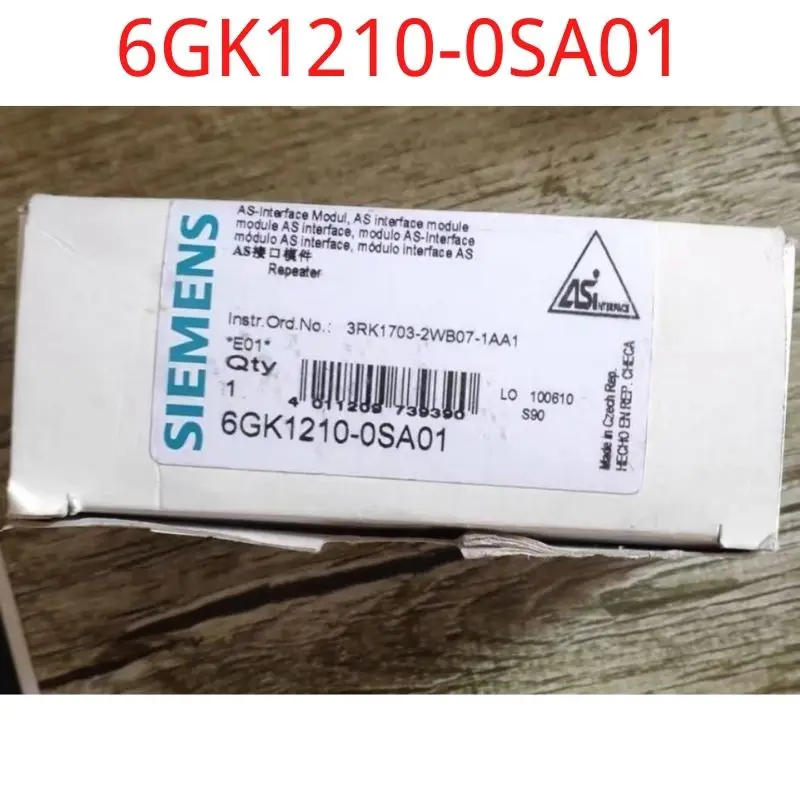 6GK1210-0SA01 Brand New SIMATIC NET, Repeater for AS-Interface for cable extension in K45 enclosure
6GK1210-0SA01 Brand New SIMATIC NET, Repeater for AS-Interface for cable extension in K45 enclosure