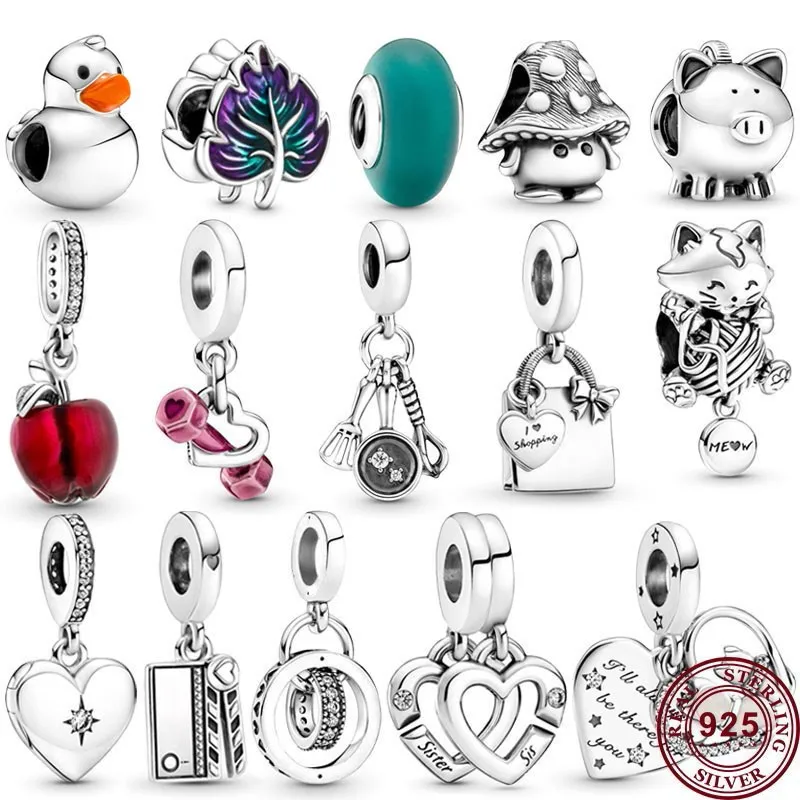 New Hot 925 Silver Feather Shopping Bag Dumbbell Beads Suitable For Women's Original Bracelet High Quality Fashion Charm Jewelry
New Hot 925 Silver Feather Shopping Bag Dumbbell Beads Suitable For Women's Original Bracelet High Quality Fashion Charm Jewelry