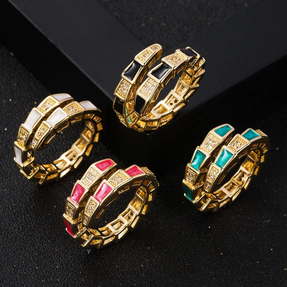 CARLIDANA 3A Cubic Zirconia Snake Adjustable Ring Original Quality Fashion Gold Plated Oil Dripping Ring for Women Brand Jewelry
CARLIDANA 3A Cubic Zirconia Snake Adjustable Ring Original Quality Fashion Gold Plated Oil Dripping Ring for Women Brand Jewelry