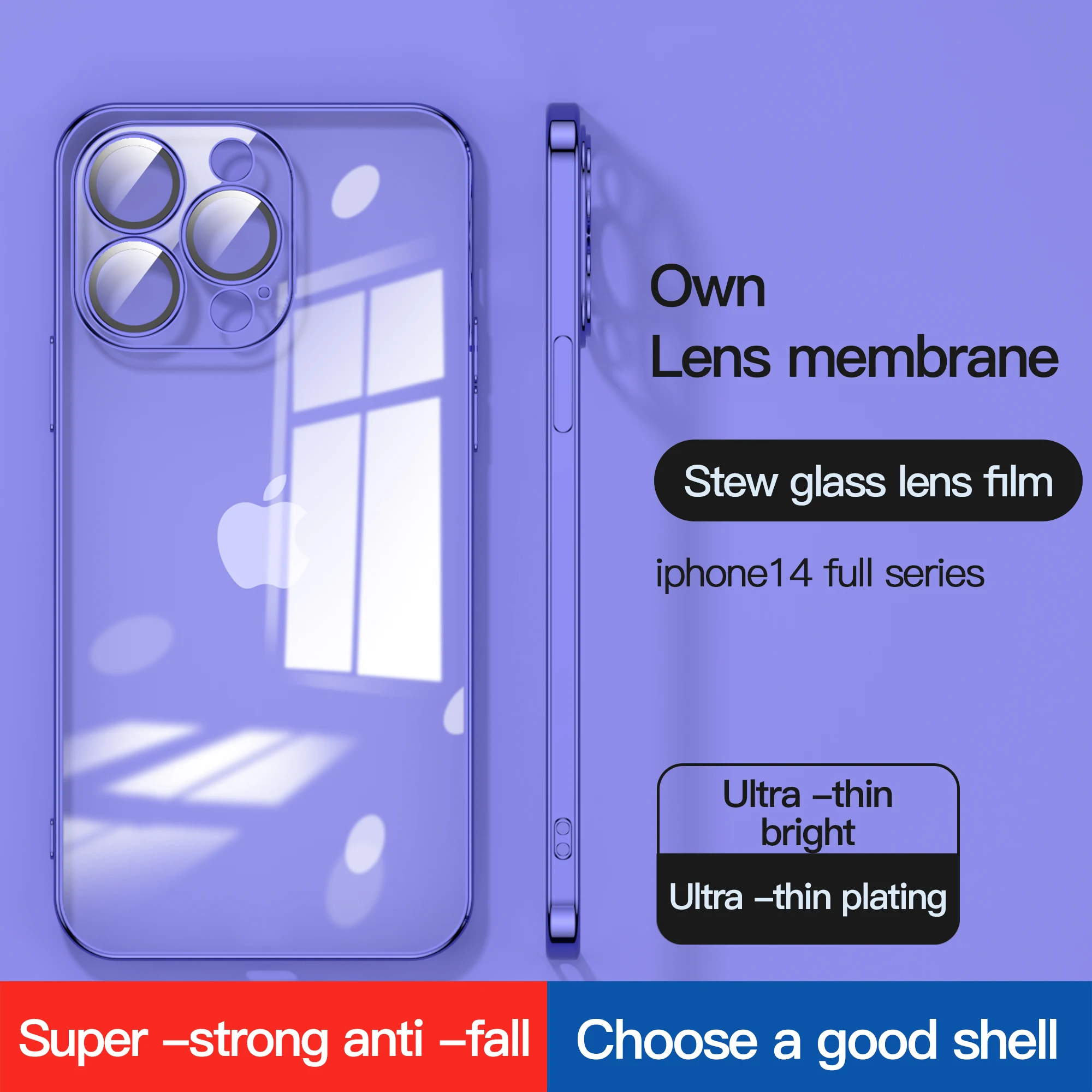 Transparent Electroplating Ultra-thin Phone Case Lens Protection for iPhone 14 12 13 11 Pro ProMax Plus Shockproof Hard Cover
Transparent Electroplating Ultra-thin Phone Case Lens Protection for iPhone 14 12 13 11 Pro ProMax Plus Shockproof Hard Cover
