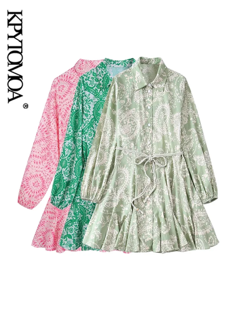 KPYTOMOA Women Fashion With Belt Printed Ruffled Mini Dress Vintage Long Sleeve Front Buttons Female Dresses Vestidos Mujer
KPYTOMOA Women Fashion With Belt Printed Ruffled Mini Dress Vintage Long Sleeve Front Buttons Female Dresses Vestidos Mujer