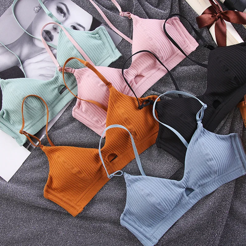 New Threaded Women's Thin Cotton Bra Comfort Triangle Cup Girls Sports Underwear Sexy Bra Nipple Cover
New Threaded Women's Thin Cotton Bra Comfort Triangle Cup Girls Sports Underwear Sexy Bra Nipple Cover
