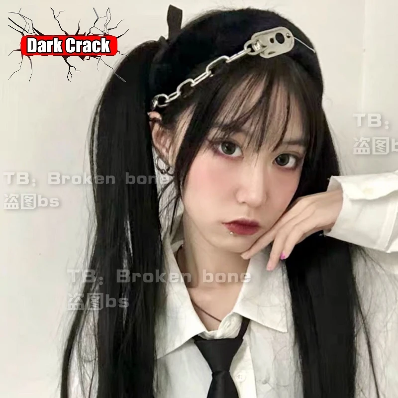 

Rivet hair band woman Gothic punk Harajuku Y2K Spicy Girl headband Cute Sweet Lolita Daily hair bands Millennium