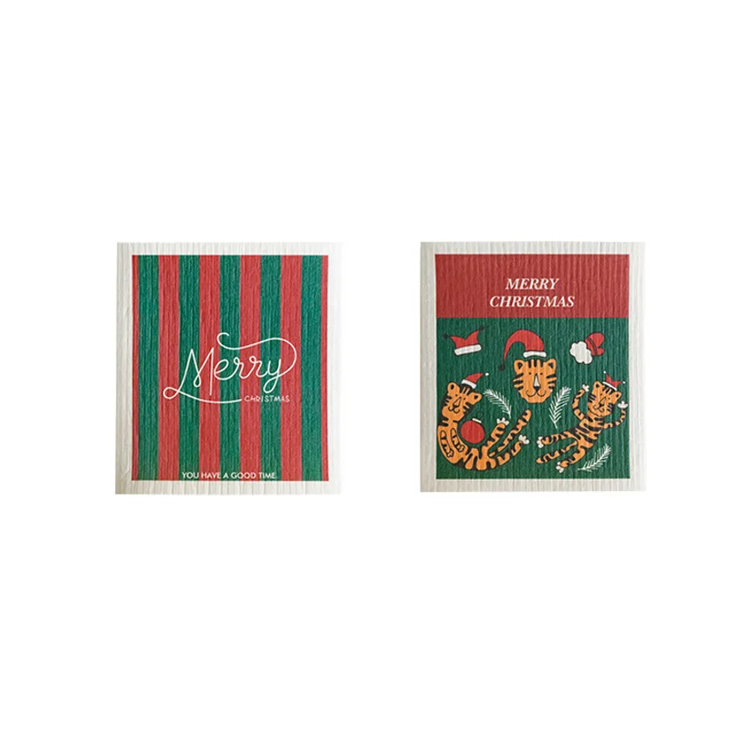 Christmas New Wood Pulp Cotton Environmental Protection/Washing Dishes/Washing Pot /Cleaning Cloth Dry and Wet Kitchen
Christmas New Wood Pulp Cotton Environmental Protection/Washing Dishes/Washing Pot /Cleaning Cloth Dry and Wet Kitchen