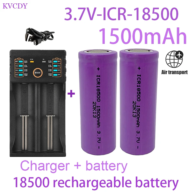 18500 3.7V 1500mAh rechargeable lithium ion battery, For strong light flashlight anti-light special lithium battery+201 Charger
18500 3.7V 1500mAh rechargeable lithium ion battery, For strong light flashlight anti-light special lithium battery+201 Charger
