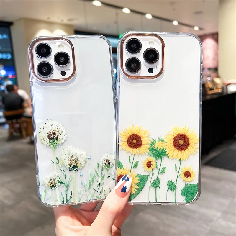 Fashion Flowers Daisy Sunflower Clear Phone Case For iPhone 14 Pro Max 13 12 11 Pro Max PlatingTransparent Soft Shockproof Cover
Fashion Flowers Daisy Sunflower Clear Phone Case For iPhone 14 Pro Max 13 12 11 Pro Max PlatingTransparent Soft Shockproof Cover