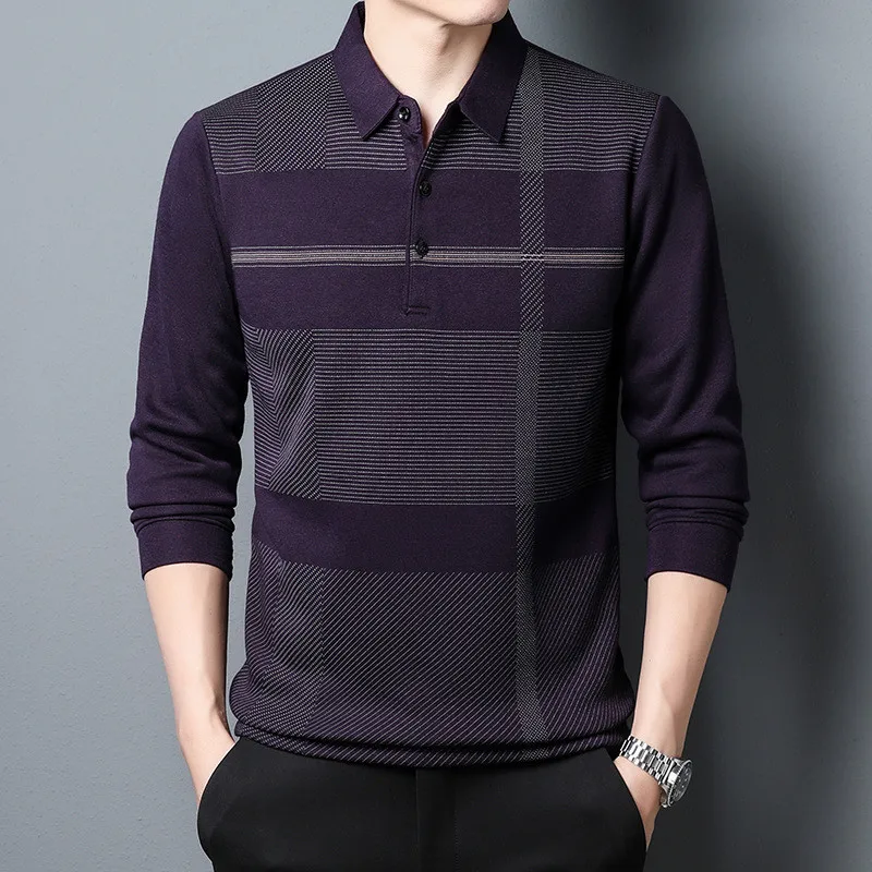 Fashion Brand Men Polo Shirt Long Sleeve Casual Autumn and Winter Clothing Warm Striped Korean Style Thick Polo Shirt Male Tops
Fashion Brand Men Polo Shirt Long Sleeve Casual Autumn and Winter Clothing Warm Striped Korean Style Thick Polo Shirt Male Tops