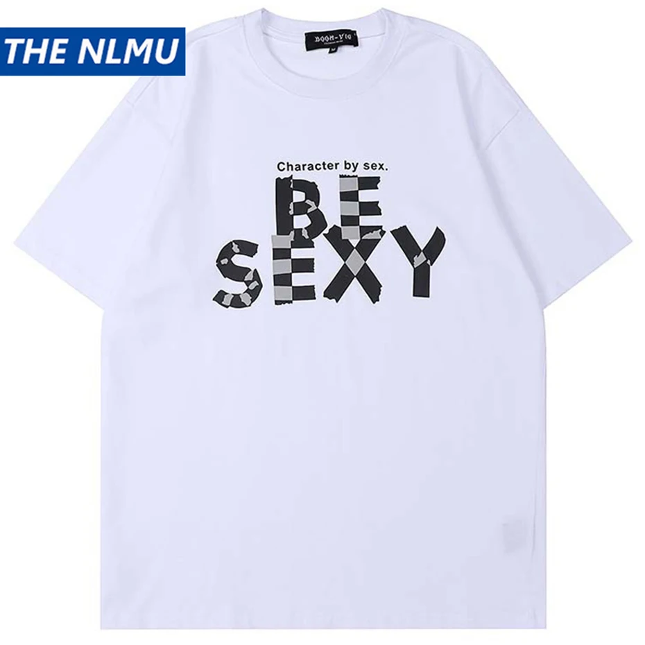 BE SEXY Letter T Shirt Black White Loose Cotton Tee Y2K Tops Men Summer Harajuku Streetwear Hip Hop Oversized T-shirts
BE SEXY Letter T Shirt Black White Loose Cotton Tee Y2K Tops Men Summer Harajuku Streetwear Hip Hop Oversized T-shirts