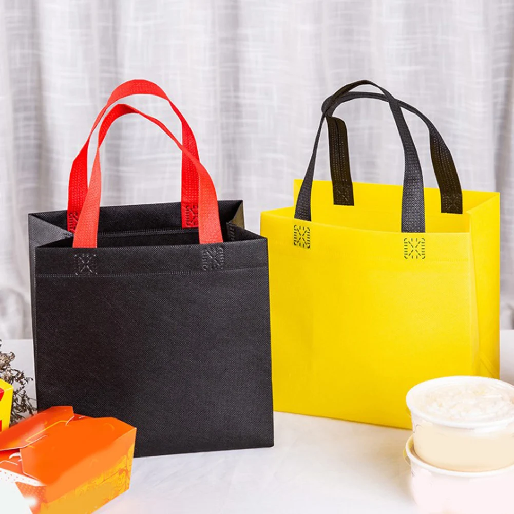 

Casual Foldable Shopping Bag Women Reusable Fabric Non-woven Tote Bag Pouch Lunch Eco Bag Grocery Bag Handbag High Quality