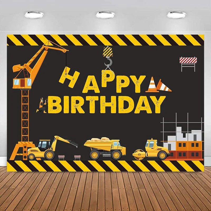 Construction Theme Happy Birthday Party Photography Backdrop Dump Truck Background Kids Racing Boys Birthday Decorations Banner
Construction Theme Happy Birthday Party Photography Backdrop Dump Truck Background Kids Racing Boys Birthday Decorations Banner