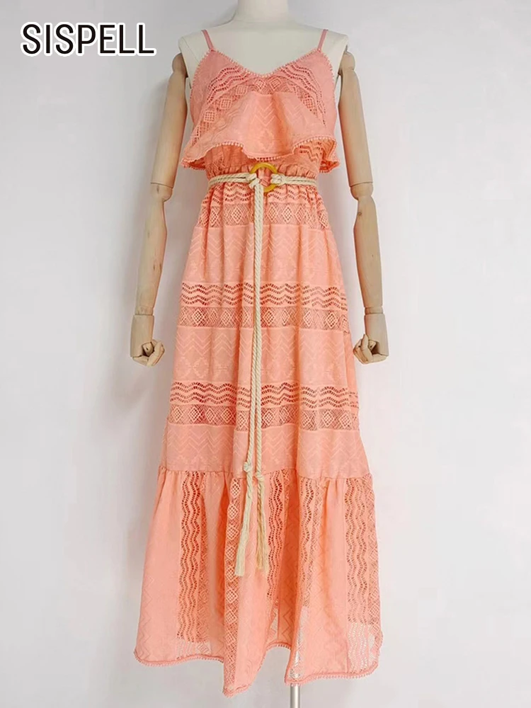 SISPELL Patchwork Belt Dresses For Women V Neck Sleeveless High Waist Backless A Line Solid Dress Female Fashion Clothing 2023
SISPELL Patchwork Belt Dresses For Women V Neck Sleeveless High Waist Backless A Line Solid Dress Female Fashion Clothing 2023