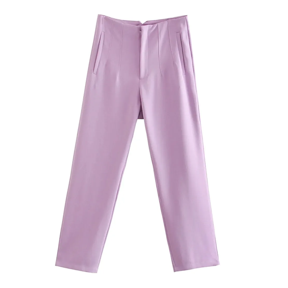 Withered 2023 England Style Fashion Office Lady Violet Color High Waist Casual Trousers Straight Pants Women
Withered 2023 England Style Fashion Office Lady Violet Color High Waist Casual Trousers Straight Pants Women