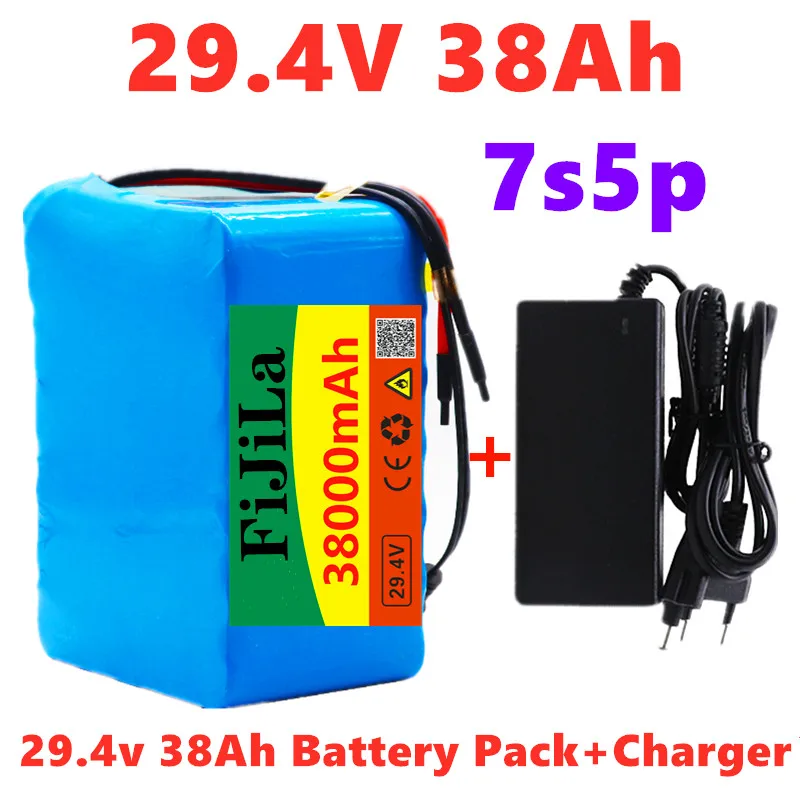 7S5P 24V 38Ah battery pack 250w 29.4V 38000mAh lithium ion battery for wheelchair electric bicycle pack with BMS + charger
7S5P 24V 38Ah battery pack 250w 29.4V 38000mAh lithium ion battery for wheelchair electric bicycle pack with BMS + charger
