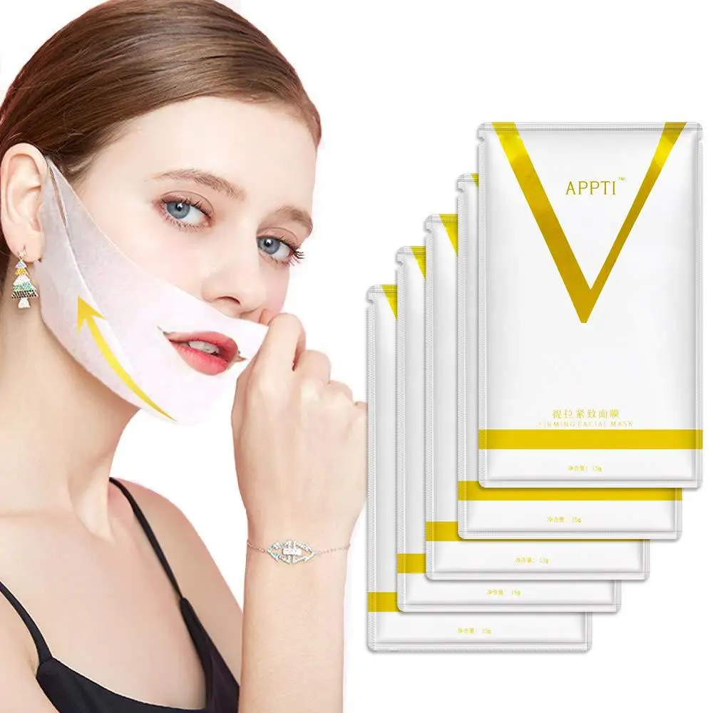 

2pcs Face Lift Slimming Mask V Line Chin Up Patch 4D Reduce Double Chin Tape Neck Firming Shape Mask US BR Do Wholesale