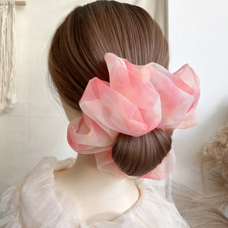 Spring Summer Net Yarn Hair Rope Large Organza Women Elastic Hair Band Tie-dye Thin Chiffon Elastic Rubber Bands Soft Hair Rope
Spring Summer Net Yarn Hair Rope Large Organza Women Elastic Hair Band Tie-dye Thin Chiffon Elastic Rubber Bands Soft Hair Rope