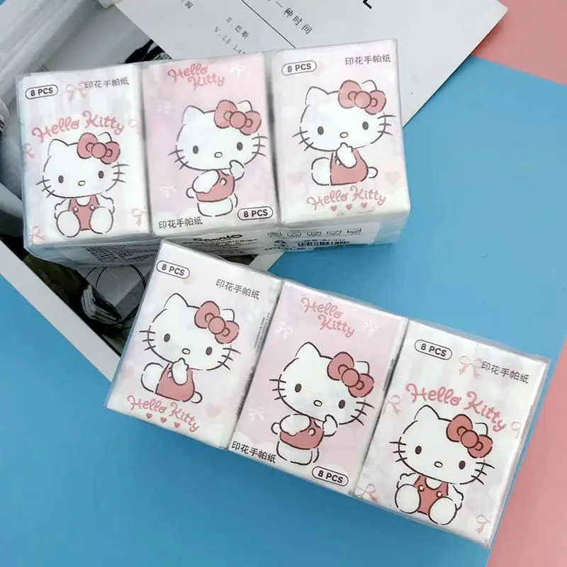 Hello Kitty Stamp Printed Tissue Sanrio Pochacco Cartoon Super Cute Portable Small Bag Tissue Paper Color Napkin Household Items
Hello Kitty Stamp Printed Tissue Sanrio Pochacco Cartoon Super Cute Portable Small Bag Tissue Paper Color Napkin Household Items