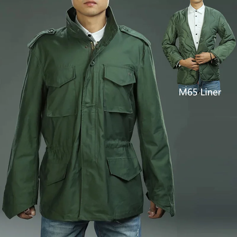 M65 Military Tactical Jacket Two-piece Windbreaker Cotton Liner Autumn Winter Outdoor Jacket Men Windproof Warm Cotton Coat
M65 Military Tactical Jacket Two-piece Windbreaker Cotton Liner Autumn Winter Outdoor Jacket Men Windproof Warm Cotton Coat