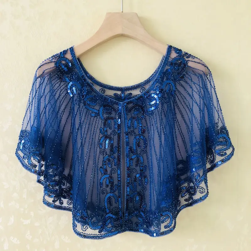 Party Beaded Cape Women Vintage Black Mesh Sequin Wrap Shawl Summer New Elegant Short Princess Tops Poncho Mujer
Party Beaded Cape Women Vintage Black Mesh Sequin Wrap Shawl Summer New Elegant Short Princess Tops Poncho Mujer