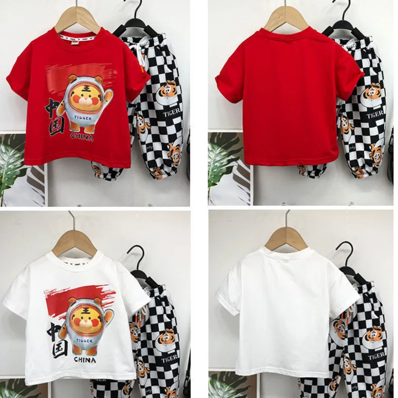 2022 Leisure Thin Section Boys And Girls Baby Children's Version Chinese Style Printing Summer Short-sleeved Crew Neck T-shirt
2022 Leisure Thin Section Boys And Girls Baby Children's Version Chinese Style Printing Summer Short-sleeved Crew Neck T-shirt