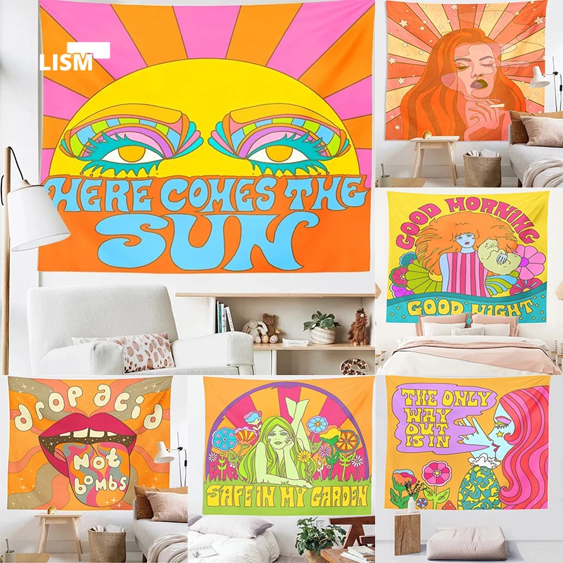 80s Aesthetic Tapestry Wall Hanging Psychedelic Tapestries Decor Living Room Bedroom Bohemian Print Colorful Sunshine Wall Decor
80s Aesthetic Tapestry Wall Hanging Psychedelic Tapestries Decor Living Room Bedroom Bohemian Print Colorful Sunshine Wall Decor