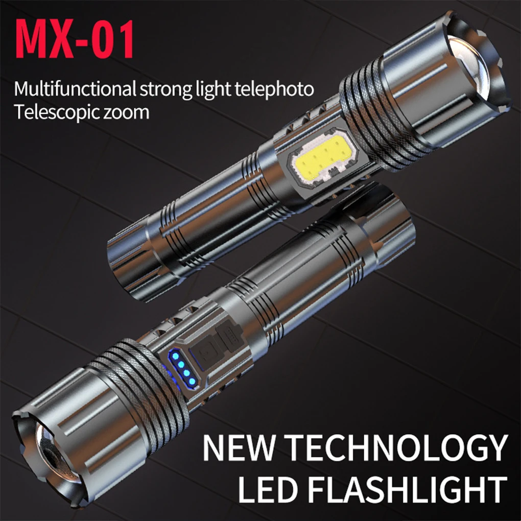 P50 15W Outdoor Flashlight Waterproof Multi-modes Zoomable Electric Torch Rechargeable Home Camping Emergency Lighting Tool
P50 15W Outdoor Flashlight Waterproof Multi-modes Zoomable Electric Torch Rechargeable Home Camping Emergency Lighting Tool