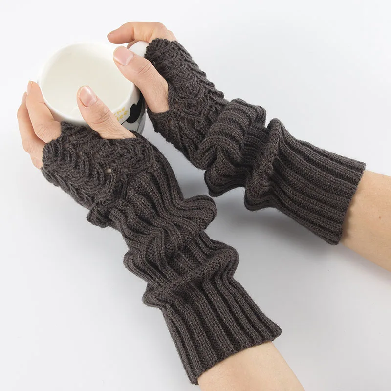 Women Winter Work Gym Thermal Long Glove Arm Warmers Female Knitted Solid Fingerless Half Finger Gloves Fashion Accessories A66
Women Winter Work Gym Thermal Long Glove Arm Warmers Female Knitted Solid Fingerless Half Finger Gloves Fashion Accessories A66