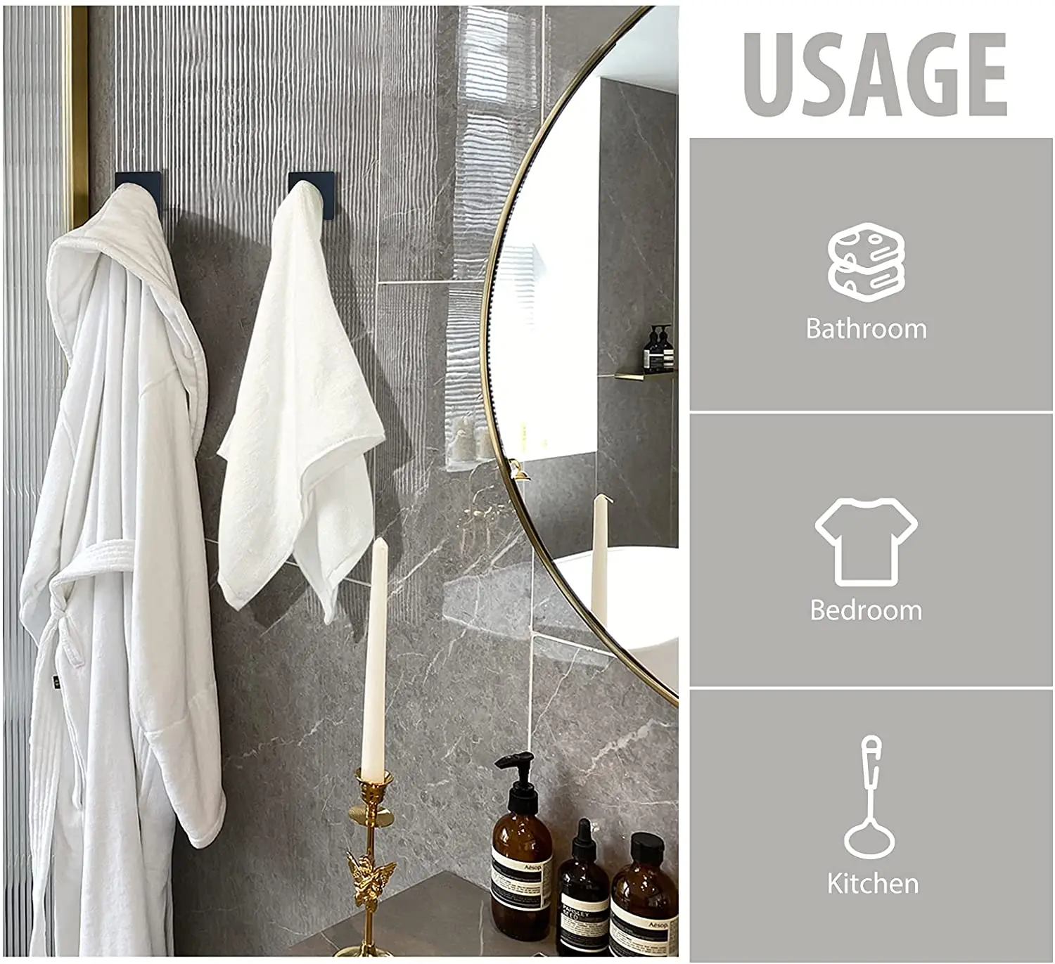 4pc Black Self Adhesive Hooks Self Adhesive Wall Mounted Hanger No Drill No Screw for Key Coat Towel for Kitchen Bathroom Toilet
4pc Black Self Adhesive Hooks Self Adhesive Wall Mounted Hanger No Drill No Screw for Key Coat Towel for Kitchen Bathroom Toilet