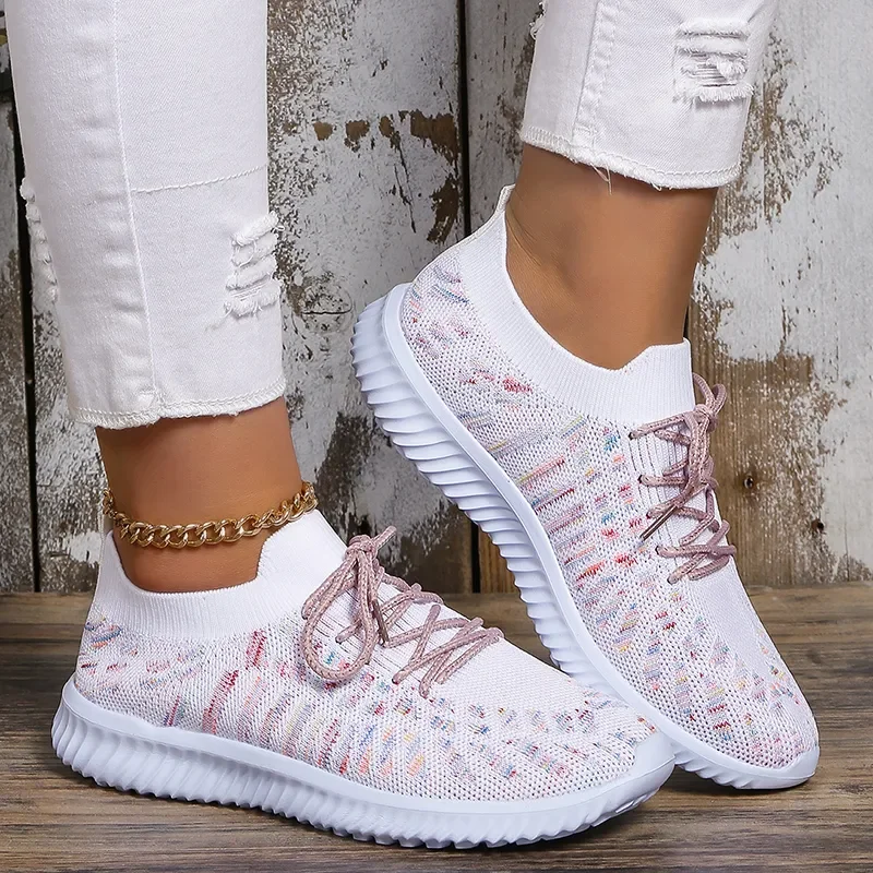 Autumn Couple Lace Up Non Slip Flats Casual Sports Shoes Woman Plus Size 35-43 Colorful Knitting Sneakers for Women
Autumn Couple Lace Up Non Slip Flats Casual Sports Shoes Woman Plus Size 35-43 Colorful Knitting Sneakers for Women