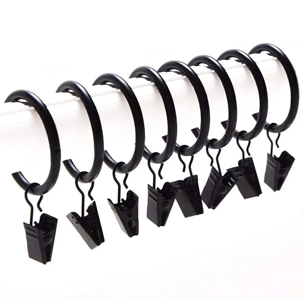 10pcs Clip Rings Hooks Heavy Duty Metal Curtain Rings Pole Rod Voile Curtain Hooks With Clips 3mm Furniture Hardware
10pcs Clip Rings Hooks Heavy Duty Metal Curtain Rings Pole Rod Voile Curtain Hooks With Clips 3mm Furniture Hardware