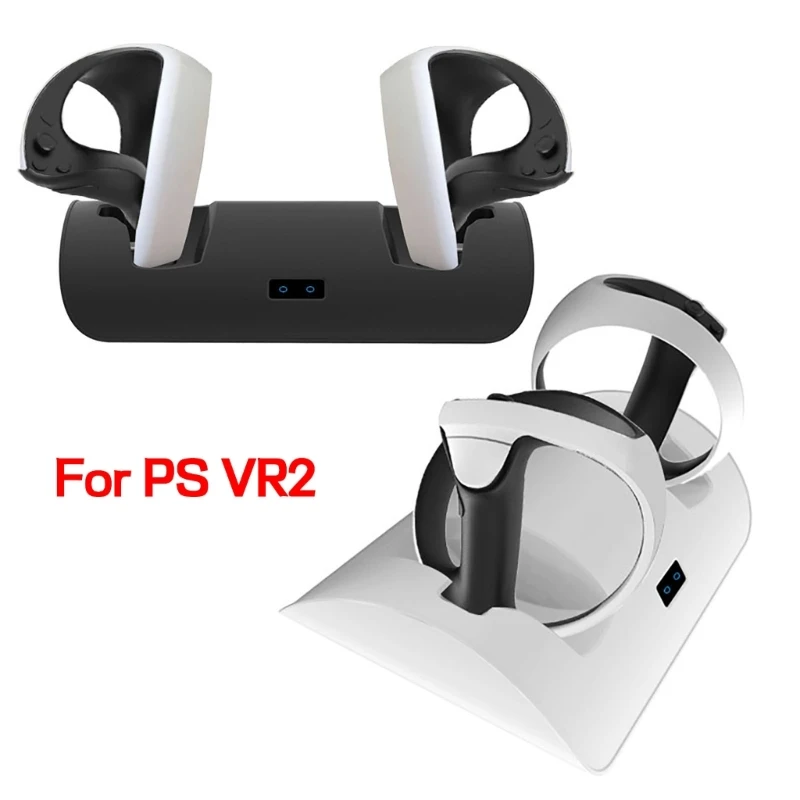 

Подходит для зарядной док-станции PS VR2, док-станция для двойной зарядки очков VR, зарядное устройство с ручкой VR, Зарядная база