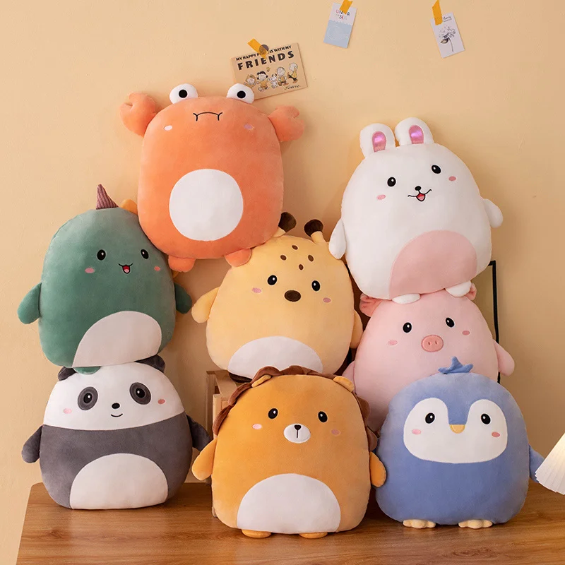 

40cm Kawaii Animals Plush Pillow Cute Crab Dinosaur Penguin Pig Panda Cute Peluches Dolls Soft Kids Baby Toys Room Decor Gifts