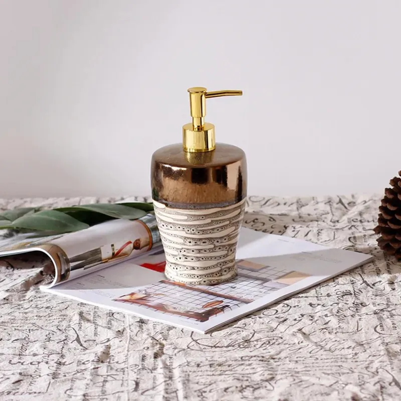 Bathroom Accessories Set Ceramic Lotion Bottle Mouthwash Cup Bathroom Decoration Creative Press Type Soap Dispenser Soap Dish
Bathroom Accessories Set Ceramic Lotion Bottle Mouthwash Cup Bathroom Decoration Creative Press Type Soap Dispenser Soap Dish