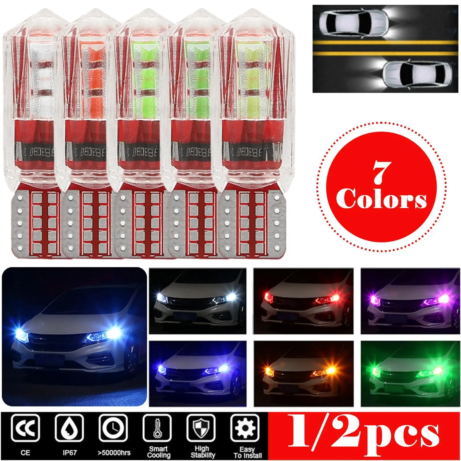 2PCS Colorful Wide Light Car Led Indicator Light LED Bulb Car Accessories LED Car Light Bulb Car Accessories
2PCS Colorful Wide Light Car Led Indicator Light LED Bulb Car Accessories LED Car Light Bulb Car Accessories