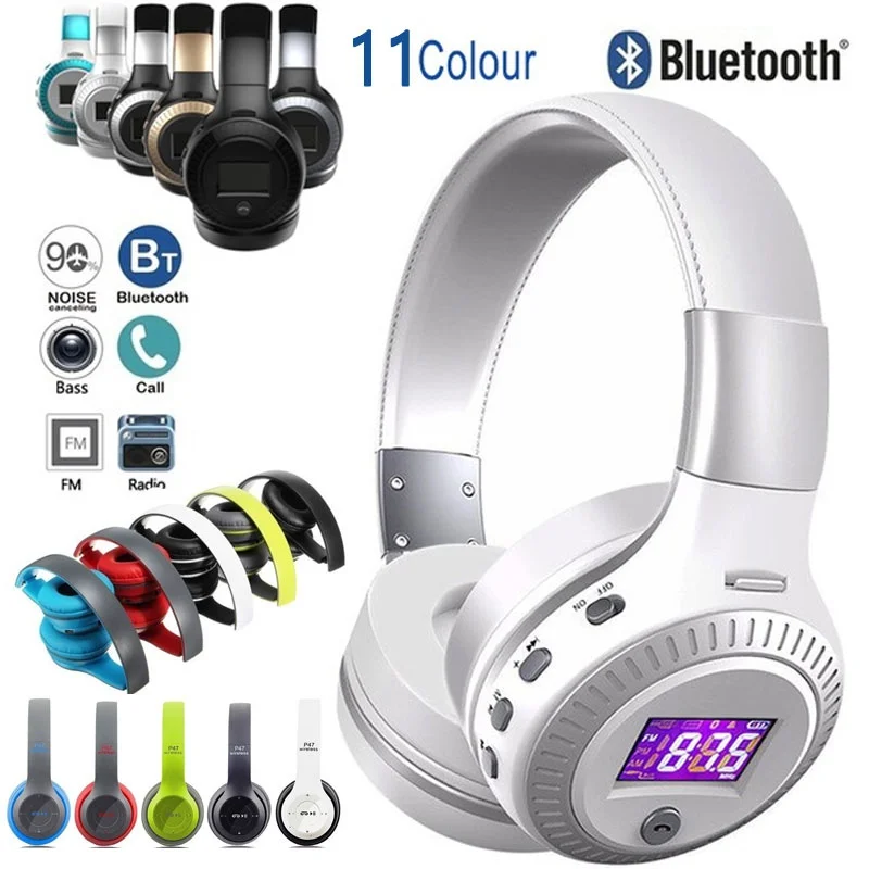 B19 Bluetooth Earphone Headphone with fm radio Bass Stereo Headset with mic Wireless Headphones for Computer Mobile Phone
B19 Bluetooth Earphone Headphone with fm radio Bass Stereo Headset with mic Wireless Headphones for Computer Mobile Phone