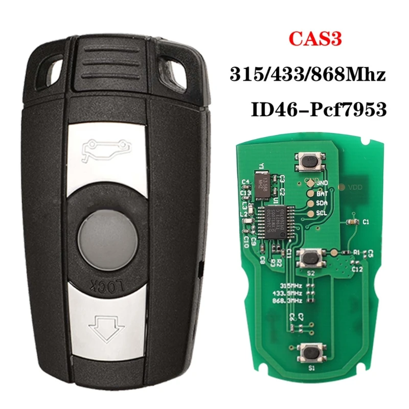 Upgraded Car Remote Control Keys 315/433/868MHz for 1/3/5/7 Series CAS3 F19A
Upgraded Car Remote Control Keys 315/433/868MHz for 1/3/5/7 Series CAS3 F19A