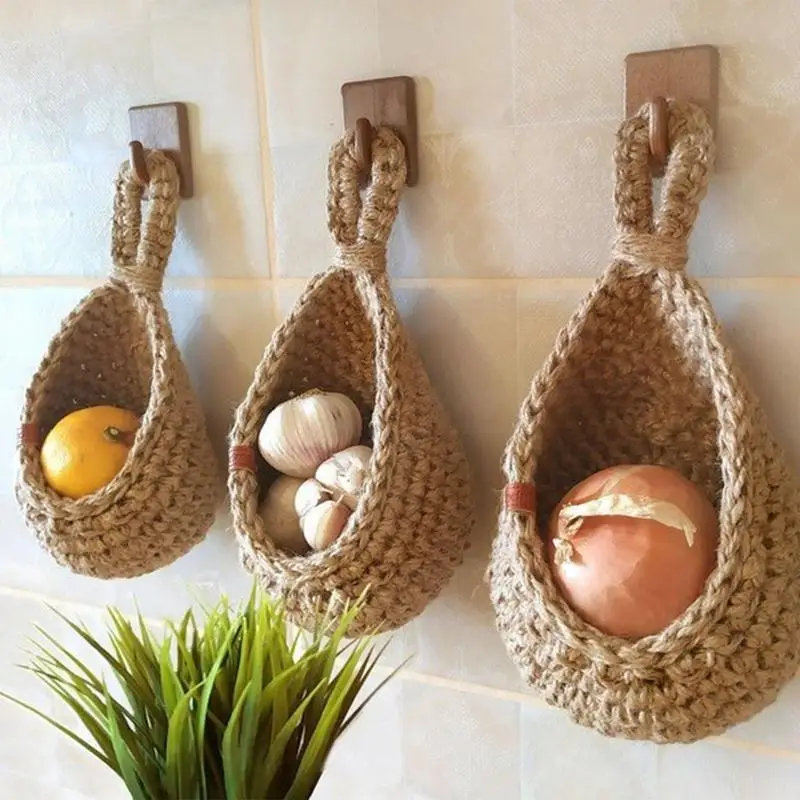 Wall hanging woven fruit basket New Bohemia Cotton Rope Hanging Basket Teardrop Plant Basket Kitchen Wall Hanging Storage Basket
Wall hanging woven fruit basket New Bohemia Cotton Rope Hanging Basket Teardrop Plant Basket Kitchen Wall Hanging Storage Basket