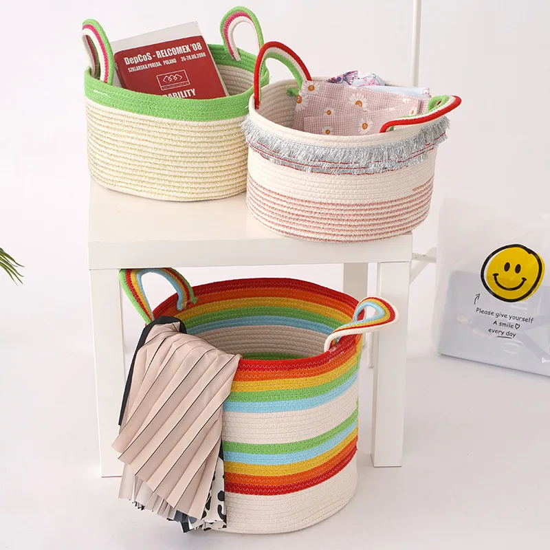 Laundry Basket Woven Storage Basket Sundries Toy Basket Cartoon Home Organizer Desktop Storage Box Household Container Decor
Laundry Basket Woven Storage Basket Sundries Toy Basket Cartoon Home Organizer Desktop Storage Box Household Container Decor