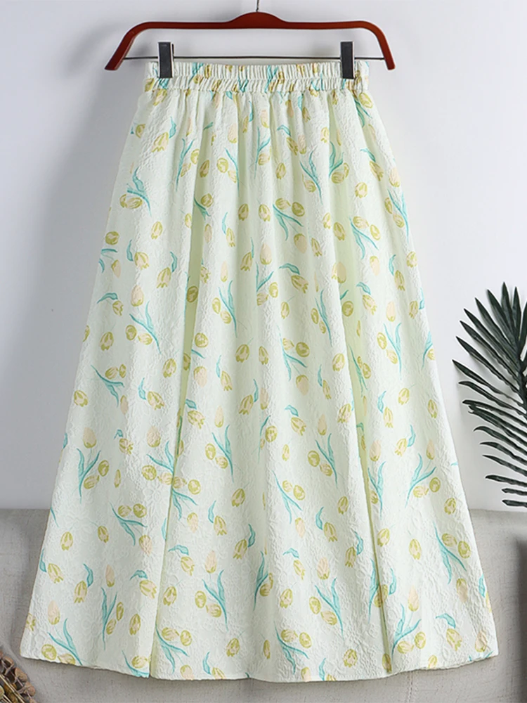 Summer Women Floral Midi Skirt High Waist A-line Vintage Print Swing Skirt Female Korean Style Kawaii Sweet Skirt Saia Feminina
Summer Women Floral Midi Skirt High Waist A-line Vintage Print Swing Skirt Female Korean Style Kawaii Sweet Skirt Saia Feminina