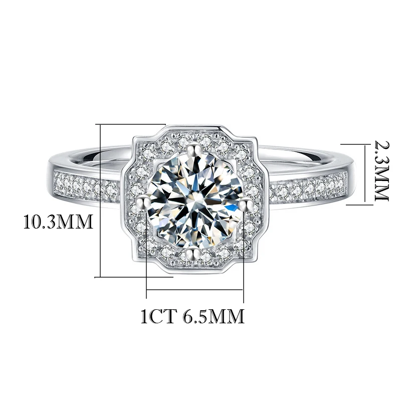 Geometric Square 1CT Moissanite Passed Test Woman Ring S925 Sterling Silver Party Anniversary Jewelry
Geometric Square 1CT Moissanite Passed Test Woman Ring S925 Sterling Silver Party Anniversary Jewelry