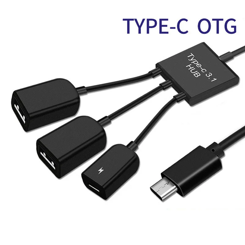 Newest 3 in 1 Micro USB Type C HUB Male to Female Double USB 2.0 Host OTG Adapter Cable For Smartphone Computer Tablet 3 Port
Newest 3 in 1 Micro USB Type C HUB Male to Female Double USB 2.0 Host OTG Adapter Cable For Smartphone Computer Tablet 3 Port