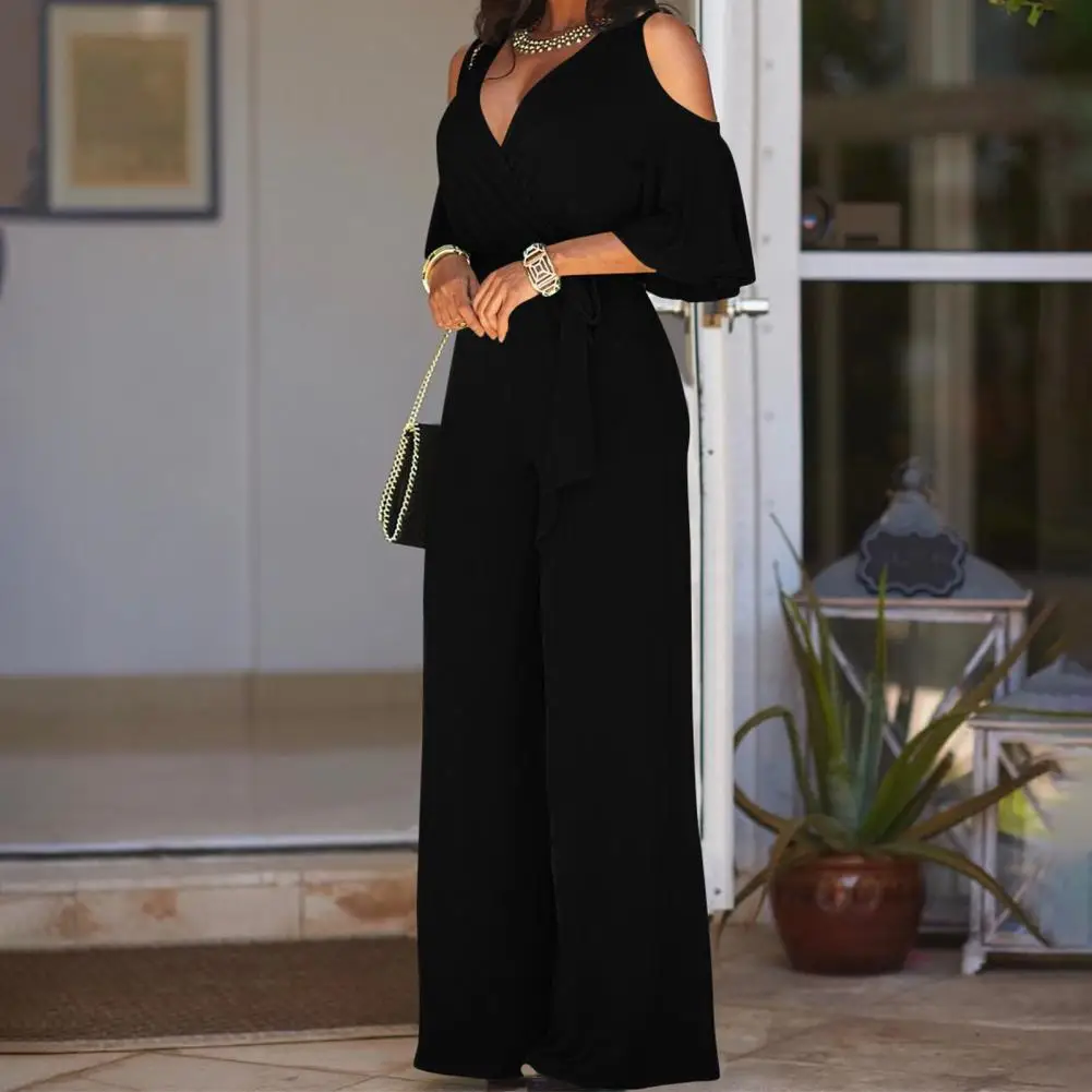 Elegant Summer Jumpsuit Loose Pure Color Lady Jumpsuit Off Shoulder Wide Leg Women Jumpsuit Lady Garment
Elegant Summer Jumpsuit Loose Pure Color Lady Jumpsuit Off Shoulder Wide Leg Women Jumpsuit Lady Garment