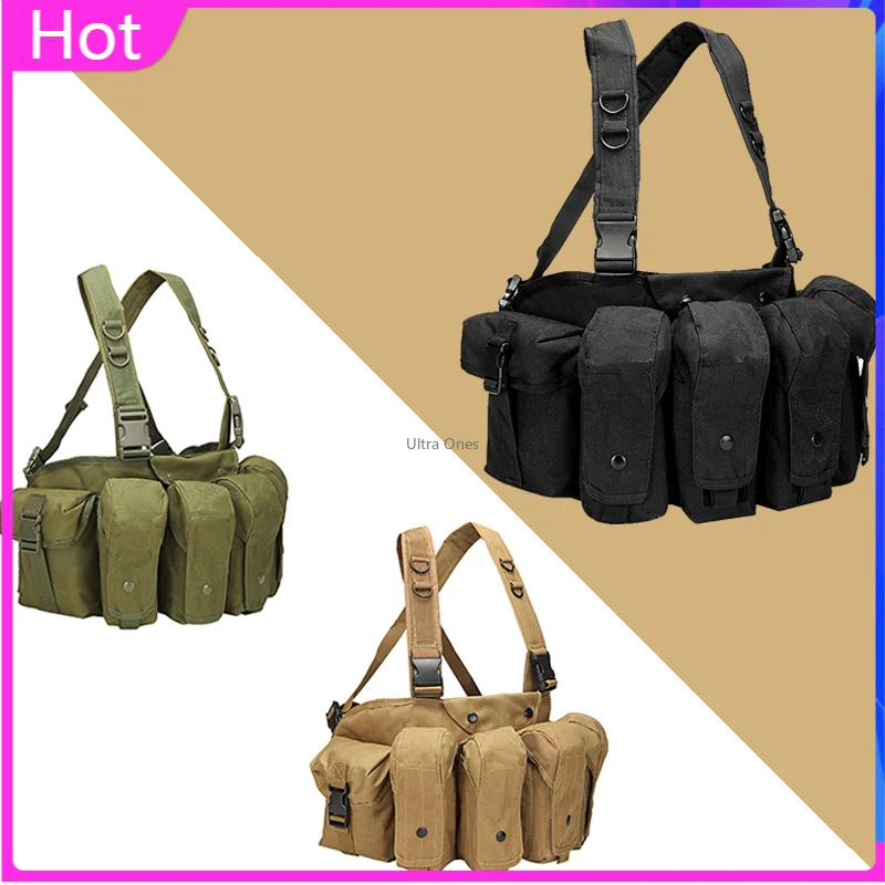 Tactical Chest Rig Magazine Pouches Vest Shooting Hunting Hiking Adjustable Vests Training Cs Climbing Vests
Tactical Chest Rig Magazine Pouches Vest Shooting Hunting Hiking Adjustable Vests Training Cs Climbing Vests