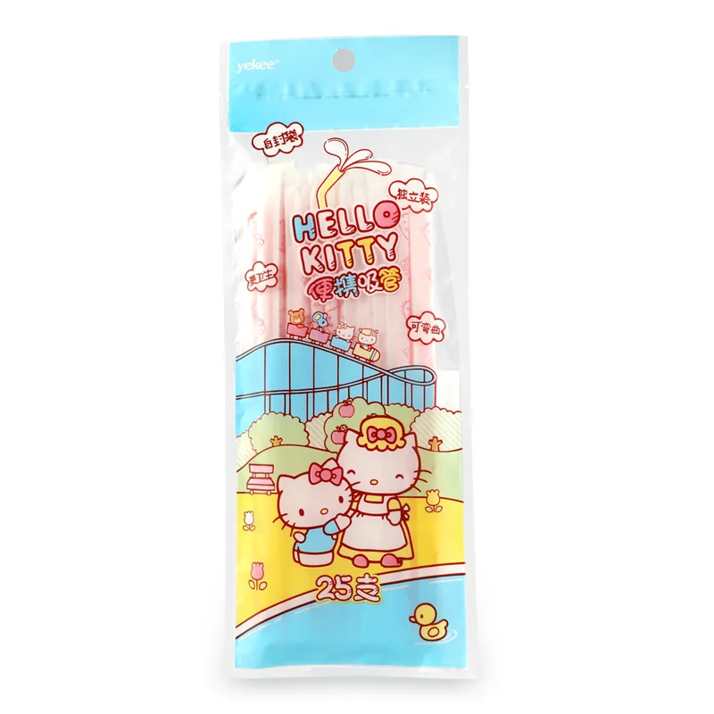 

Kawaii Sanrio Straws Hello Kittys Cute Cartoon Student Children's Bendable Maternity Convenient Drinking Water Toys Girls