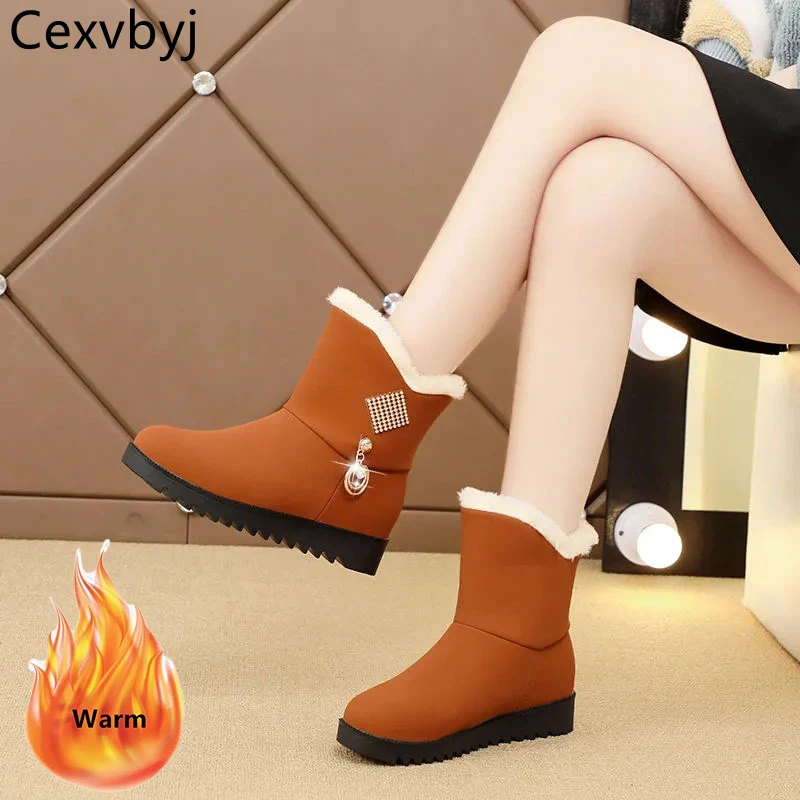 Winter Thicken Warm Snow Boots Platform Plus Velvet Ankle Coturno Crystal Flat Non-Slip Casual Botines Cortos De Mujer
Winter Thicken Warm Snow Boots Platform Plus Velvet Ankle Coturno Crystal Flat Non-Slip Casual Botines Cortos De Mujer