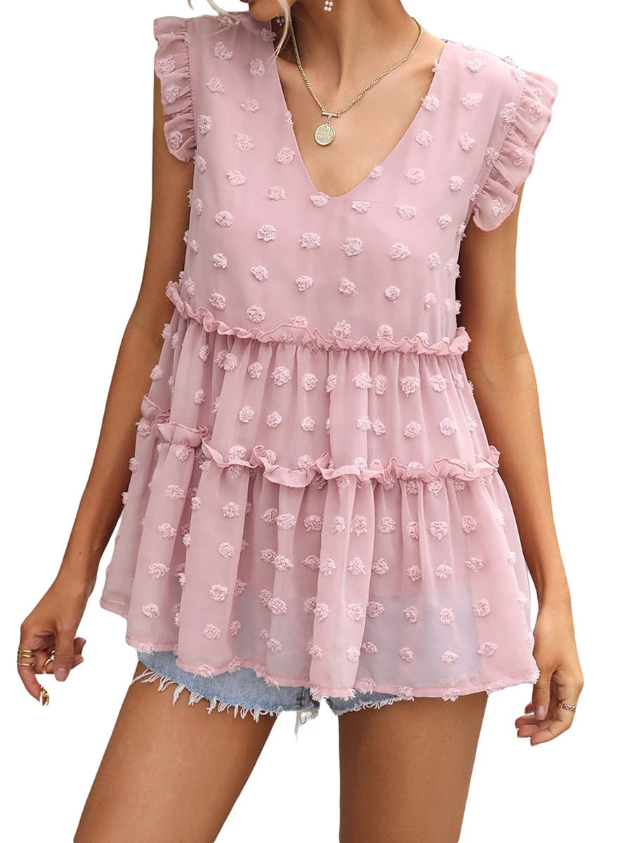 Women s Sleeveless Ruffle Shirt Tops Casual V Neck Pleated Loose Fit Tank Tops Summer Casual Flowy Loose T Shirts
Women s Sleeveless Ruffle Shirt Tops Casual V Neck Pleated Loose Fit Tank Tops Summer Casual Flowy Loose T Shirts