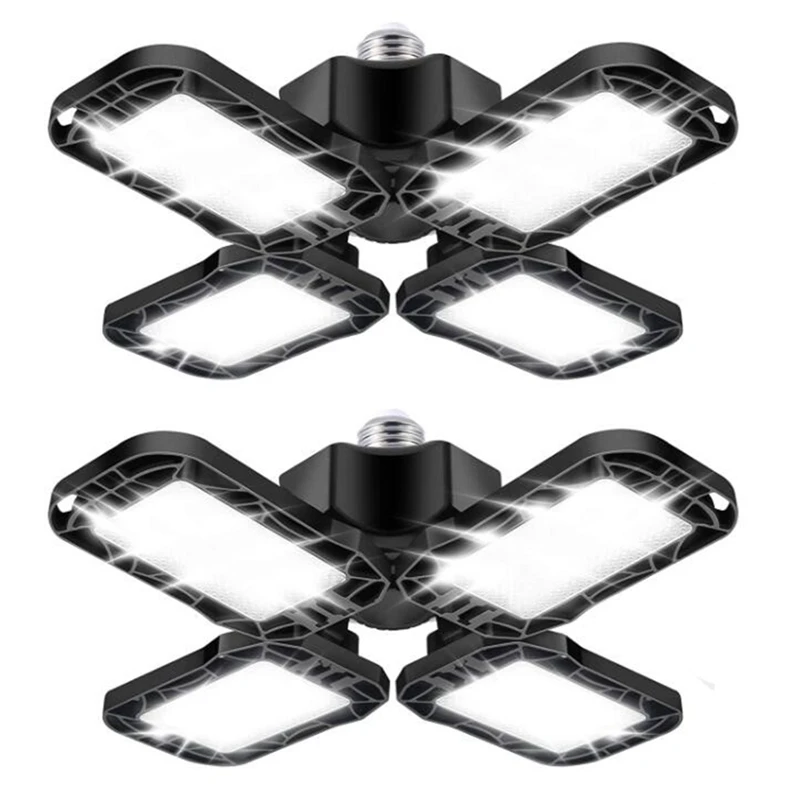 2-Pack LED Garage Light Led Shop Light 4000LM Garage Lights And 4 Adjustable Panels Shop Light For Barn Garage And Attic
2-Pack LED Garage Light Led Shop Light 4000LM Garage Lights And 4 Adjustable Panels Shop Light For Barn Garage And Attic