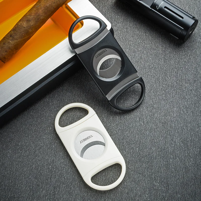 LUBINSKI 80 Ring Plastic And Metal Dual Blades New Cigar Scissors Tobacco Cigarette Cutter Cutter Men's Smoking Tool
LUBINSKI 80 Ring Plastic And Metal Dual Blades New Cigar Scissors Tobacco Cigarette Cutter Cutter Men's Smoking Tool