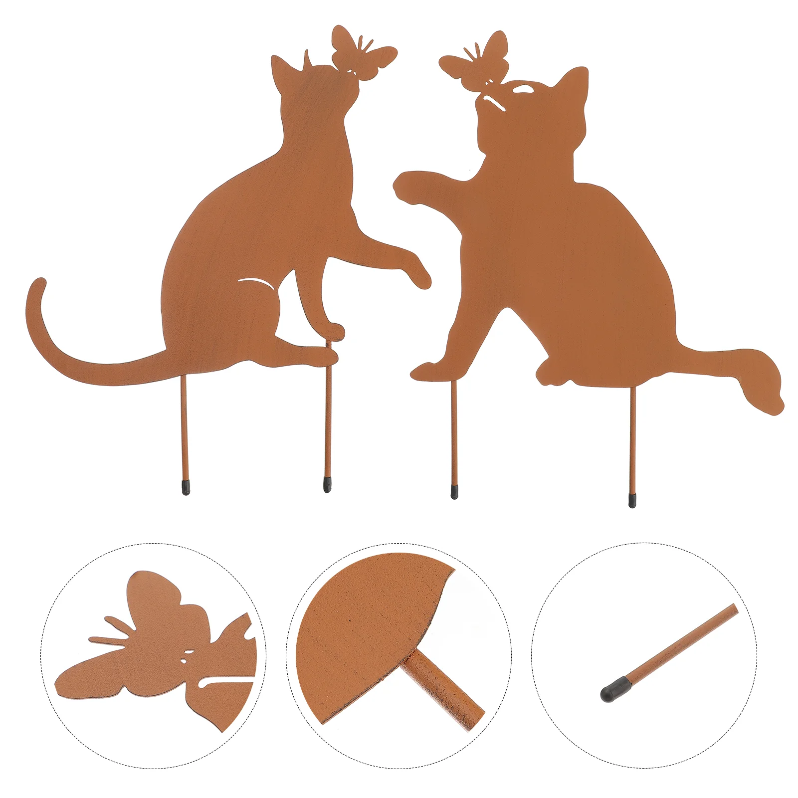 2Pcs Garden Cat Stakes Courtyard Outdoor Ornament Iron Craft Decoration Garden Insert
2Pcs Garden Cat Stakes Courtyard Outdoor Ornament Iron Craft Decoration Garden Insert