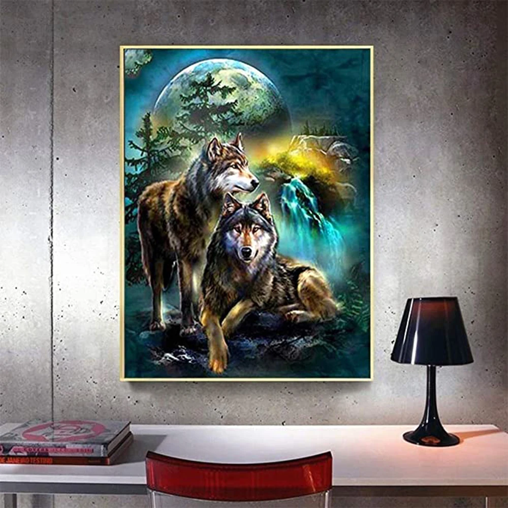 5D DIY diamond painting kit suitable for adults and beginners square full diamond embroidery animal Wolf painting Rhinestone
5D DIY diamond painting kit suitable for adults and beginners square full diamond embroidery animal Wolf painting Rhinestone